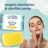 Natural Elephant Dead Sea Sulfur Soap 4.4 oz with Dead Sea Salt, Aloe Vera, Sulphur Face and Body Cleanser Bar for All Skin Types (3 Pack (13.2 oz To
