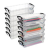 BTSKY 12 Pack Large Capacity Pencil Box, Plastic Pencil Case Crayon Box Bulk, Clear Marker Organizer Stackable Brush Painting Pencils Storage Box for