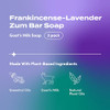Indigo Wild Zum Goat's Milk Soap Bar - Bar Soap for Hands & Body Made with Essential Oils - 3 oz - Frankincense-Lavender (3 Pack)