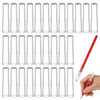 Gjinxi 30 Pieces Pencil Tip Protector Cover, Plastic Pencil Caps, Clear Pencil Toppers Pencil Extender for Wooden Pencils Extender Holders Stationery