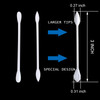 Precision Makeup Cotton Swabs, Double-Ended XL Cotton Buds with Pointed and Flat Tips,Extra Large Cotton Tips Applicator,Excellent Beauty Tools for E