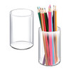 DingCo Acrylic Pen Holder 2 Pack, Acrylic makeup brush holder, Clear Pen Cup, Acrylic Cylinder Perfect for Desk organizer, Cylinder