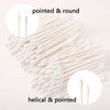 400 Pcs Cotton Swabs Double Precise Tips with Cardboard Sticks Cotton Disposable Buds for Makeup Cleaning Painting(Pointed and Spiral Head, Pointed a