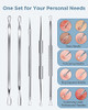 BESTOPE Blackhead Remover Blackhead Removal Pimple Comedone Extractor Tool - Treatment for Blemish Whitehead Popping Zit Removing with Metal Case (Si