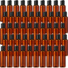 Mimorou 50 Pieces 4oz Plastic Squeeze Bottles with Disc Top Flip Cap Empty Amber Refillable Containers Small Travel Toiletry Bottles for Lotion Shamp