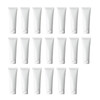 erioctry 20PCS 100ml/3.4oz Plastic White Empty Refill Cosmetic Packing Bottle Jars with Flip Cover Makeup Water Cleanser Shower Gel Emulsion Lotion L