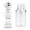 3ml Roller Bottles 20 Pcs Clear Glass Roll on Bottles Refillable Essential Oil Perfume Rollerball Bottles Container vial (gold cap)
