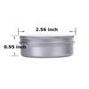 2 Ounce Aluminum Tin Jar Refillable Containers 60 ml Aluminum Screw Lid Round Tin Container Bottle for Cosmetic,Lip Balm, Cream, 24 Pack