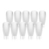 10 Pack 60ml/2oz Plastic Squeeze Tubes Travel Bottles Refillable Translucent Frosted Soft Cosmetic Container with Flip Cover for Facial Cleanser Sham