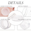ZEJIA 10 Gram Sample Containers, 20 Count Cosmetic Containers with Lids, Refillable Empty Sample Jars, Small Plastic Containers with Lids (Clear)