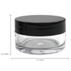 Beauticom 12 Piece 20g/20ml USA Acrylic Round Clear Jars with Lids for Lip Balms, Creams, Make Up, Cosmetics, Samples, Ointments and other Beauty Pro