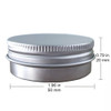 Screw Top Aluminum Tin Jars Cosmetic Sample Metal Containers, Round Pot for Candle, Lip Balm, Salve, Make Up, Eye Shadow, Powder (12 Pack, 1 OZ/30ml)