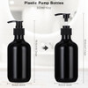 Yebeauty Empty Pump Bottle 10oz, 2 PCS Shampoo Bottles Dispenser with Pump Refillable Containers, 300ml Clear Blue