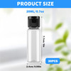 30Pack 0.7 oz Plastic Empty Travel Bottle with Flip Cap Sample Cosmetic Containers Jar for Lotions Shampoos and Massage Oils(Clear)