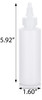 JUVITUS 4 oz / 120 ml Clear Natural Refillable Plastic Squeeze Bottle with Twist Top Spout (6 pack)