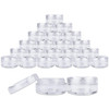(Quantity: 200 Pieces) Beauticom 5G/5ML Round Clear Jars with Screw Cap Lid BPA Free