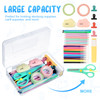 Leelosp 12 Pack Clear Pencil Boxes for School Bulk Plastic Pencil Case with Lid Hard Large Crayon Storage Box Stackable Classroom Stationery Organize