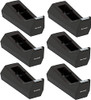 Scotch Desk Tape Dispenser, 1in. Core, Black, 6 Pack