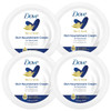 Dove Nourishing Body Care, Face, Hand, and Body Rich Nourishment Cream for Extra Dry Skin with 48-Hour Moisturization, 4-Pack, 2.53 Oz Each Jar