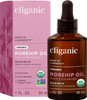Cliganic Organic Rosehip Seed Oil for Face, 100% Pure | Natural Cold Pressed Unrefined Non-GMO | Carrier Oil for Skin, Hair & Nails