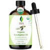 SVA Eucalyptus Essential Oil Organic  4 Fl Oz  100% Natural Organic Eucalyptus Oil - for Diffuser, Hair, Face, Skin Care, Aromatherapy, Scalp and B