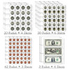 Ettonsun 30 Pockets Paper Money Collection Supplies Pages, 10 Sheets Money Page Holder Currency Collecting Book Album Sleeves for Coin Collection Boo