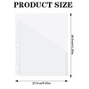 cobee 50 Pcs 3 Hole Punch Clear Binder Pockets, Slash Binder Dividers Plastic Folder Sleeves Letter/A4 Size File Jackets Document Organizer for Schoo