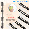 10 Pcs Binding Combs 30 Rings Comb Binding Spines Plastic Spiral Book Binder for Teacher Student Document Notebook File Making, Black White