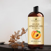 Handcraft Blends Apricot Kernel Oil - Cold-Pressed 16 Fl Oz - 100% Pure and Natural - Premium Grade Carrier for Skin and Hair - Hair and Body - Massa