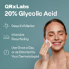 QRxLabs Glycolic Acid Pads - 20% Resurfacing Pads AHA for Face & Body - Exfoliates Skin Surface and Reduces Appearance of Fine Lines and Wrinkles - A