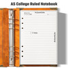 Ovesmusl PU Leather A5 Binder 6 Ring Refillable Journal 100 GSM 240 Pages Refill Paper Include A5 Planner Binder Loose Leaf Binder Notebook 5.7x8.3