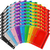 Gloween Pencil Pouch for 3 Ring Binder, 80 Pack Zipper Pencil Pouches/Case in Assorted Color, Durable Binder Pencil Pouch/Bag for Office School Suppl