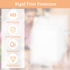 24 PCS 8.5" x 11" Rigid Print Protectors, Clear Hard Plastic Page Sheet Protectors, Hard Plastic Sleeves for Paper Photo Poster?Birth Certificate Doc