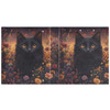 Slewiaeky Black Cat Cute 3 Ring Binders 1.5 Inch Round Rings Decorative Binder with Clipboard PVC Pockets Fit 8.5 x 11 Inch Paper for School Office 1