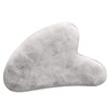 Loveliome Gua Sha Crystal Jade Stone Board for Skincare, Scraping Face Back Massage Relax Therapy Trigger Point Treatment(White Jade)