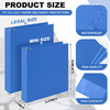 Henoyso 6 Pcs Plastic Mini 3 Ring Binder 1" Round Rings with 2 Insert Pockets, Fits 5.5" x 8.5" Paper, Capacity 200 Sheets, Blue Three Rings Flexible