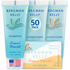 BERGMAN KELLY Rectangular Hotel Soap Bars, Shampoo & Conditioner 3-Piece Set (1 oz each, 150 pc, Tropical Waterfall), Delight Guests w/Invigorating &