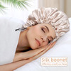 Satin Silk Bonnet For Curly Hair Bonnet Braid Bonnet For Sleeping Bonnets For Women Large Double-layer Adjustable