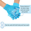 Slick- Exfoliating Gloves, 4 Pcs, Skin Exfoliator for Body, Bath / Scrub Gloves, Shower Accessories for Women, Exfoliation Mitt