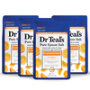 Dr Teal's Pure Epsom Salt Soak, Glow & Radiance with Vitamin C & Citrus Essential Oils, 3 lbs (Pack of 4)