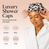 Kitsch Luxury Shower Caps for Women Reusable Waterproof - Large Shower Cap for Women and Men, Non-slip, Quick-dry Hair Cap for Long & Short Hair, Com