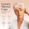Kitsch Luxury Shower Caps for Women Reusable Waterproof - Large Shower Cap for Women, Non-slip, Quick-dry Hair Cap for Long and Short Hair, Comfortab
