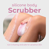MainBasics Silicone Body Scrubber Dual-Sided Shower Loofah and Exfoliator (Pink, Exfoliate)