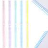 Colorful Comb Binding Spines, 10PCS Plastic Spiral Binding Coils 2/5 Inch Diameter Binder Spine 30 Ring Cinch Binding Wire Easy to Open Close Adding