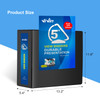 ViVin Durable 5 inch D Ring View Binder, Large 5" Slant-D Ring with 950-Sheet Capacity, Fit 8.5" x 11" Paper, 2 Pack(White)