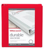 OfficeMax Durable View Binders with Round Ring 1-1/2", Red