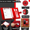 LockNote A5 Business Notebook with Lock  Leather Portfolio Organizer, Fingerprint Security, Wireless Charging 8000mAh Power Bank, Binder with Zipper