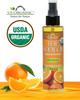 US Organic Body Oil - Fresh Orange - Jojoba and Avocado Oil with Vitamin E, USDA Certified Organic, No Alcohol, Paraben, Artificial Detergents, Color