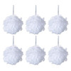 iboodi Bath Sponge Loofah Shower Pouf White Mesh Shower Puff Pack of 6 (35g/pcs)