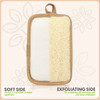 Almooni Premium Egyptian Exfoliating Loofah Pad Body Scrubber - Rectangular loofa Shape - Made with Natural Egyptian Shower lufa Sponge That Gets You
